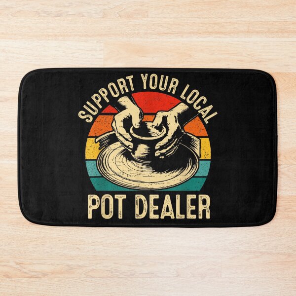 Item preview, Support Your Local Pot Dealer Funny Pottery Ceramic Artist Retro Sunset designed and sold by Suzu Comena.