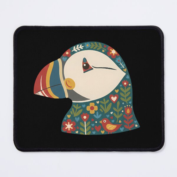 Item preview, Puffin Head – Scandinavian Folk Art by heidiannemorris © designed and sold by FOLK ART FUSION by heidiannemorris.