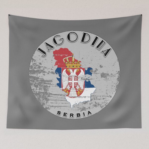 Item preview, Jagodina Serbia Flag Worn  designed and sold by World Designs.
