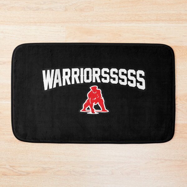 Item preview, Warriors Motivation Red Silhouette Athlete Strength And Power Bold Typography Art designed and sold by Suzu Comena.