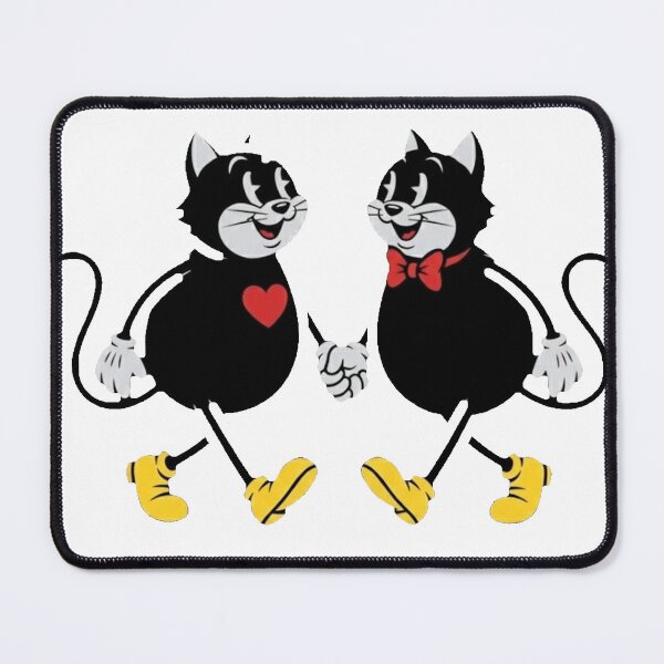 Item preview, Vintage Cartoon Cats Holding Hands Design Two Cats In Love designed and sold by Created by Camilla.