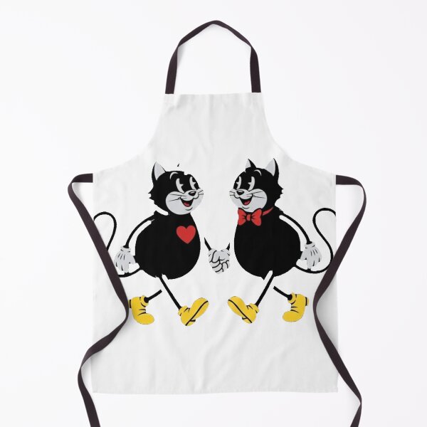 Item preview, Vintage Cartoon Cats Holding Hands Design Two Cats In Love designed and sold by Created by Camilla.
