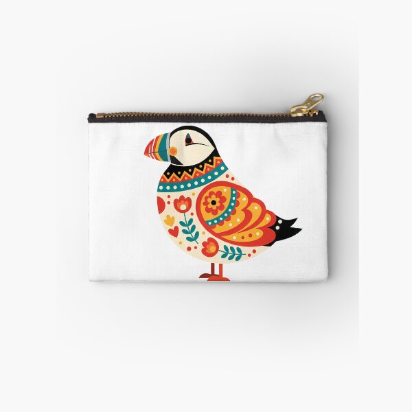 Item preview, Rainbow Beak Puffin – Scandinavian Folk Art by heidiannemorris © designed and sold by FOLK ART FUSION.