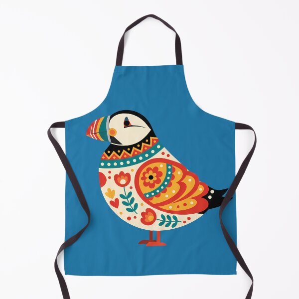 Item preview, Rainbow Beak Puffin – Scandinavian Folk Art by heidiannemorris © designed and sold by FOLK ART FUSION by heidiannemorris.