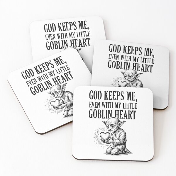 Item preview, Funny Christian Shirt – God Keeps Me Even With My Little Goblin Heart | Dark faith humor designed and sold by Frida-Kreativ.
