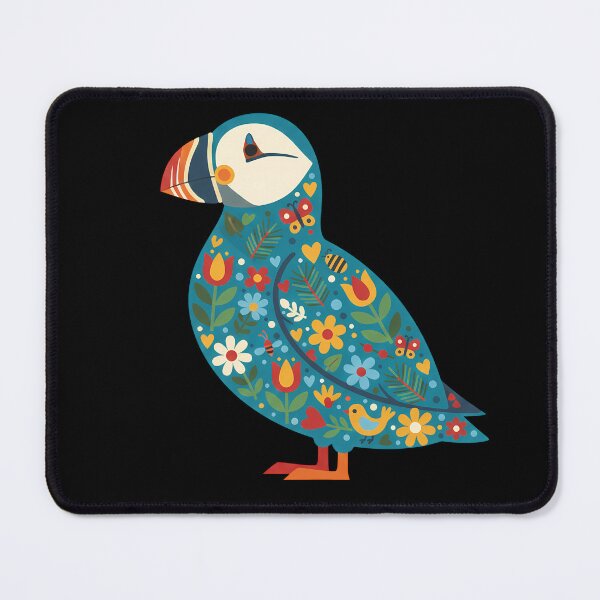 Item preview, Garden Puffin – Scandinavian Folk Art by heidiannemorris © designed and sold by FOLK ART FUSION by heidiannemorris.