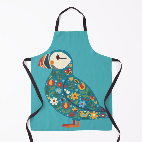 Item preview, Garden Puffin – Scandinavian Folk Art by heidiannemorris © designed and sold by FOLK ART FUSION by heidiannemorris.