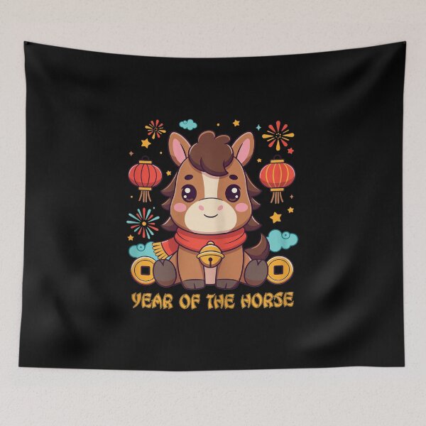 Item preview, Kawaii Lunar New Year Of The Horse Cute Chinese Zodiac Celebration designed and sold by PonyRoniku.