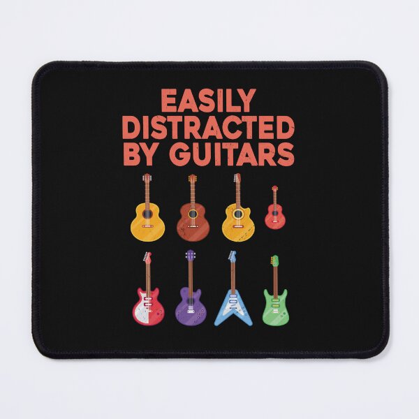 Item preview, Easily Distracted by Guitars Funny Vintage Guitar Guitarists Music Lover designed and sold by ZANNIX.