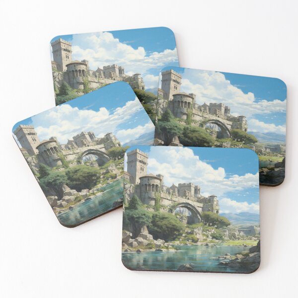 Item preview, Dragon Mountain Ancient Castle Scene Art designed and sold by GrinGalore.