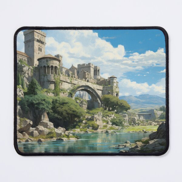 Item preview, Dragon Mountain Ancient Castle Scene Art designed and sold by GrinGalore.