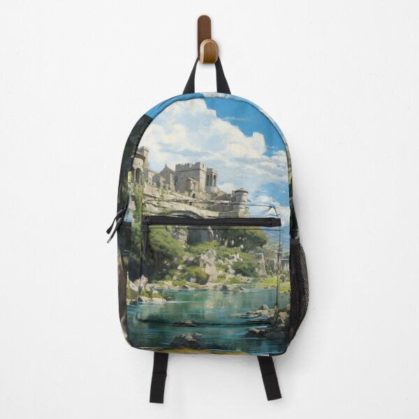 Item preview, Dragon Mountain Ancient Castle Scene Art designed and sold by GrinGalore.
