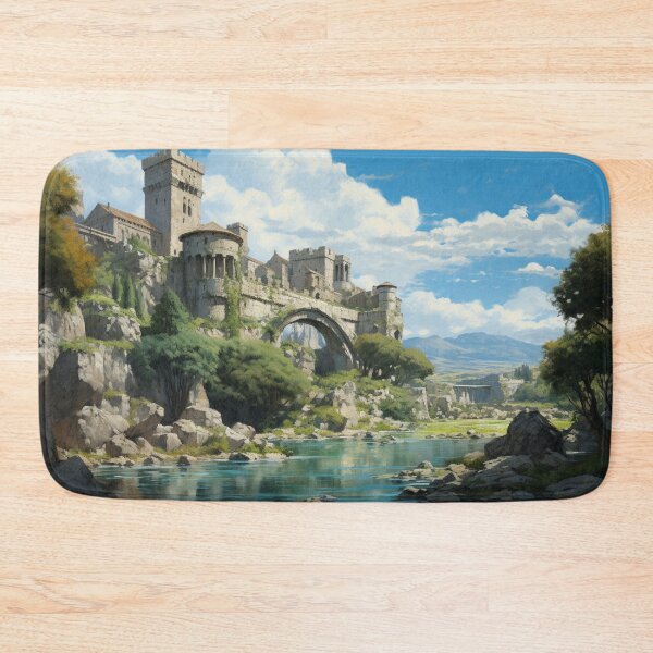 Item preview, Dragon Mountain Ancient Castle Scene Art designed and sold by GrinGalore.