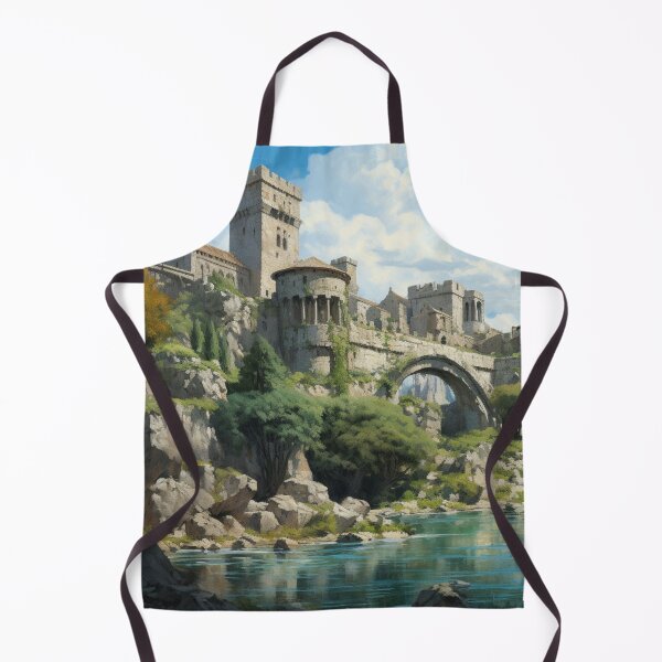 Item preview, Dragon Mountain Ancient Castle Scene Art designed and sold by GrinGalore.