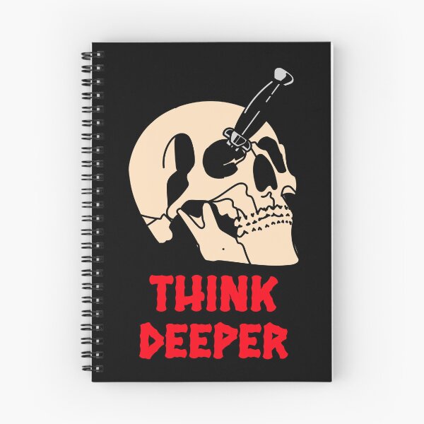 Item preview, Think Deeper – Dark True Crime Skull Investigation Design designed and sold by FusionTeeDesign.