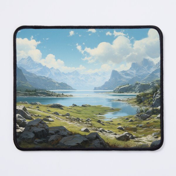 Item preview, Dragon Mountain Ancient Castle River Valley Art designed and sold by GrinGalore.