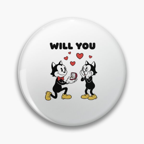 Item preview, Vintage Cartoon Cat Proposal Romantic Proposal Illustration designed and sold by Created by Camilla.