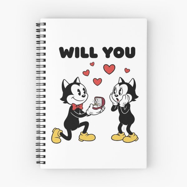 Item preview, Vintage Cartoon Cat Proposal Romantic Proposal Illustration designed and sold by Created by Camilla.