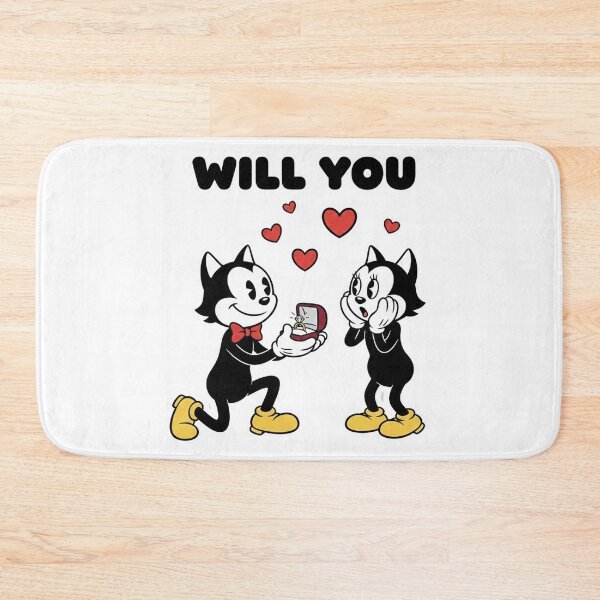 Item preview, Vintage Cartoon Cat Proposal Romantic Proposal Illustration designed and sold by Created by Camilla.