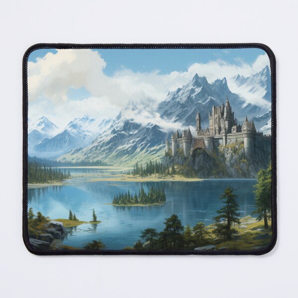 Item preview, Dragon Mountain Ancient Castle Great Lake Art designed and sold by GrinGalore.
