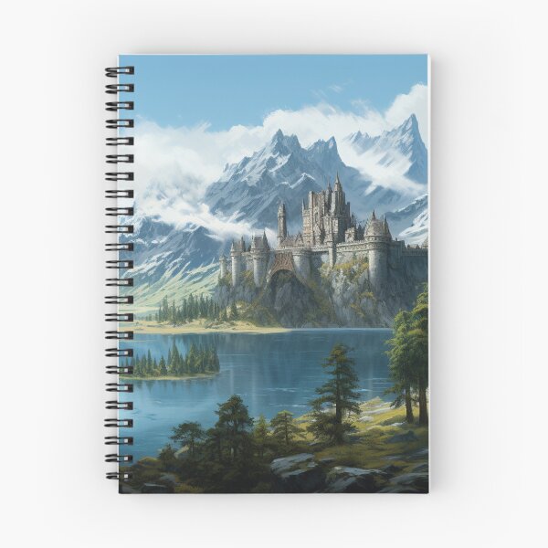 Item preview, Dragon Mountain Ancient Castle Great Lake Art designed and sold by GrinGalore.