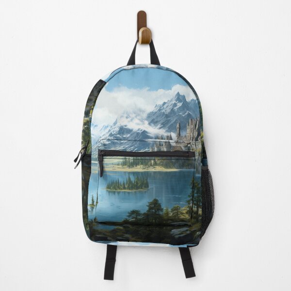 Item preview, Dragon Mountain Ancient Castle Great Lake Art designed and sold by GrinGalore.