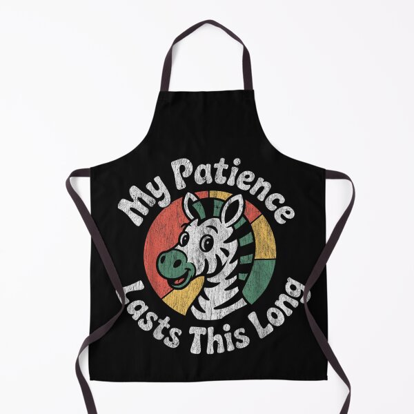 Item preview, Funny Zebra My Patience Lasts This Long Sarcastic Retro Animal Quote designed and sold by PonyRoniku.