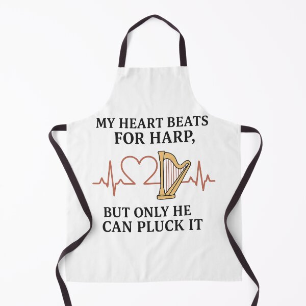 Item preview, Harp Heartbeat Quote – Romantic Music Gift for Harpist or Bride-to-Be designed and sold by Virelo.