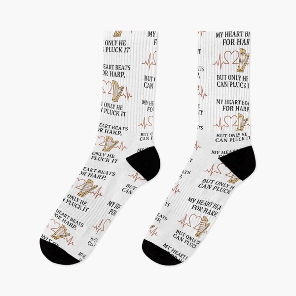 Item preview, Harp Heartbeat Quote – Romantic Music Gift for Harpist or Bride-to-Be designed and sold by Virelo.