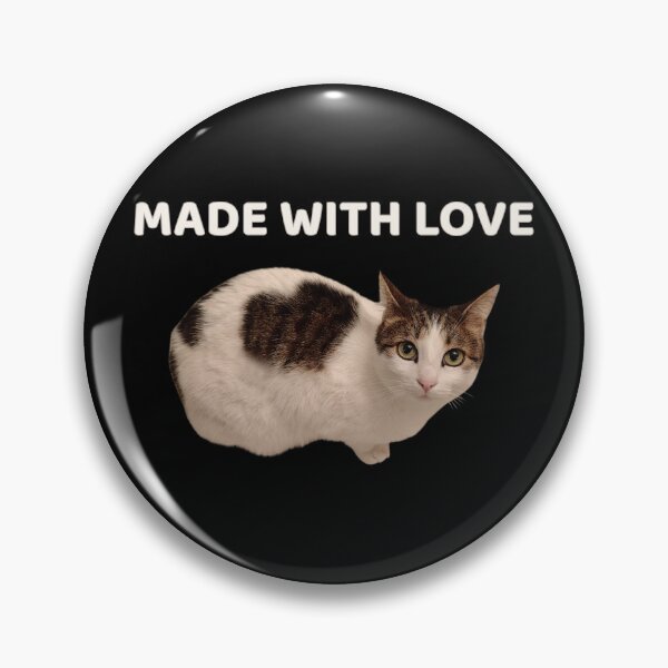 Item preview, Made With Love – Heart Marked Cat Minimal Aesthetic Design designed and sold by MB-CatPrints.