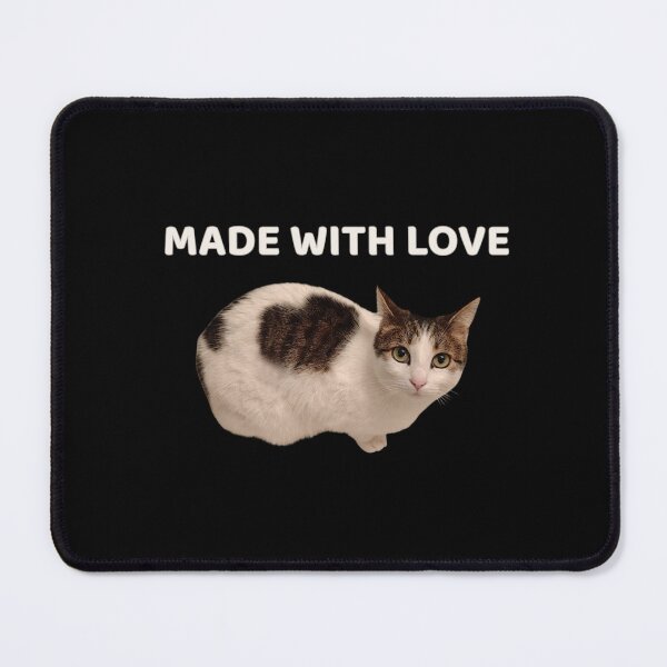 Item preview, Made With Love – Heart Marked Cat Minimal Aesthetic Design designed and sold by MB-CatPrints.