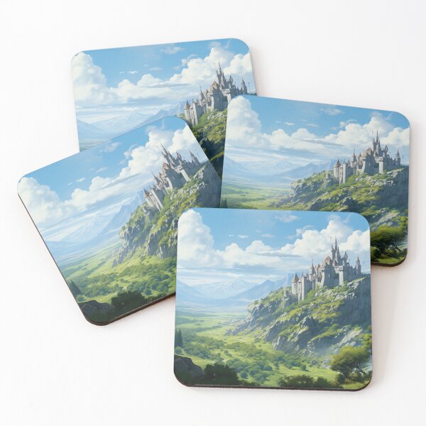 Item preview, Dragon Mountain Ancient Castle Green Valley Art designed and sold by GrinGalore.