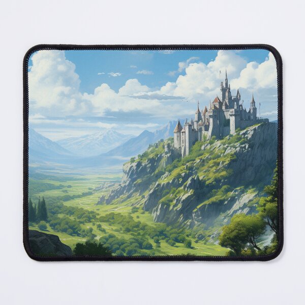 Item preview, Dragon Mountain Ancient Castle Green Valley Art designed and sold by GrinGalore.