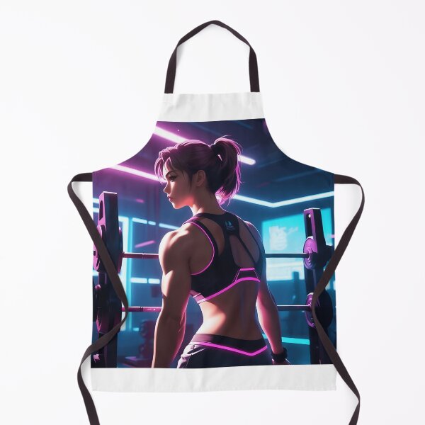 Item preview, Muscular Anime Gym Girl Workout Sticker Neon Fitness Manga Art Strong Female Lifter Waifu Training Motivation Design for Otaku Gym Fans Apparel Merch designed and sold by MillionaireGenZ ⭐⭐⭐⭐⭐ (5.0).