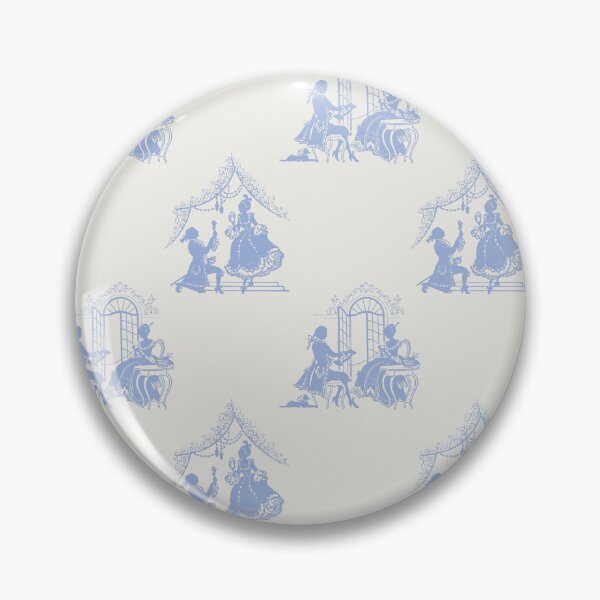 Item preview, Regencycore print - blue on cream designed and sold by LittleBettyMakes.