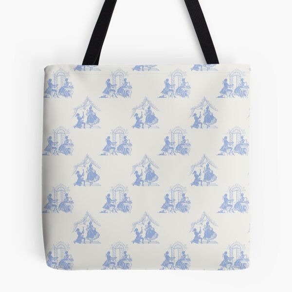 Item preview, Regencycore print - blue on cream designed and sold by LittleBettyMakes.