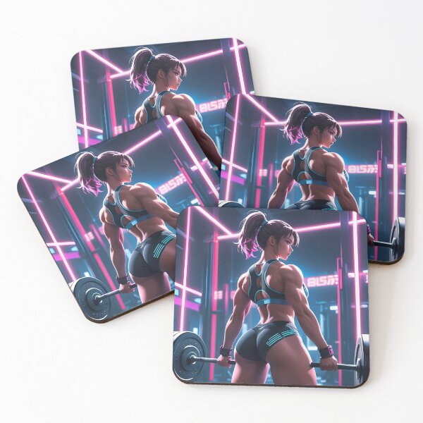 Item preview, Kawaii Anime Gym Girl Deadlift Sticker Strong Manga Fitness Aesthetic Workout Motivation Neon Lifting Art for Otaku Gym Lovers Training Merch designed and sold by MillionaireGenZ ⭐⭐⭐⭐⭐ (5.0).