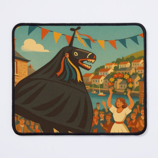 Item preview, Padstow May Day Retro Coastal Travel Poster designed and sold by Virelo.