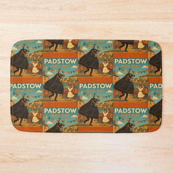 Item preview, Padstow May Day Retro Coastal Travel Poster designed and sold by Virelo.