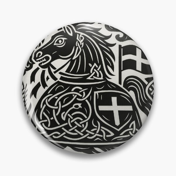Item preview, Padstow Oss Celtic Tattoo Style Black and White Art designed and sold by Virelo.