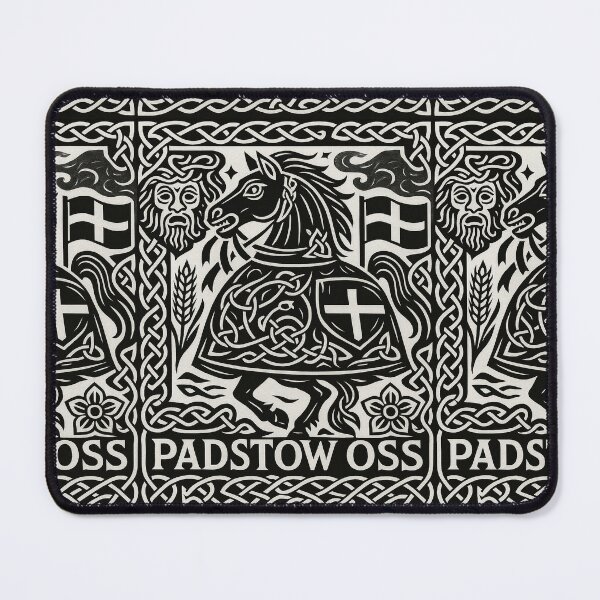 Item preview, Padstow Oss Celtic Tattoo Style Black and White Art designed and sold by Virelo.