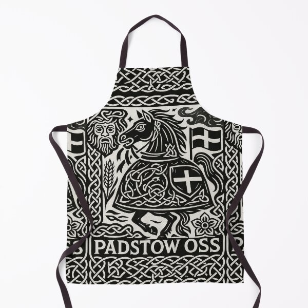 Item preview, Padstow Oss Celtic Tattoo Style Black and White Art designed and sold by Virelo.