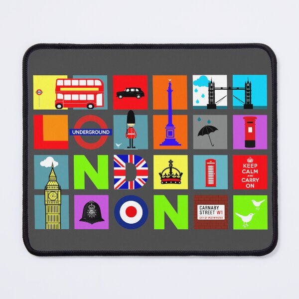 Item preview, London Icons Travel Poster designed and sold by rogue-design.