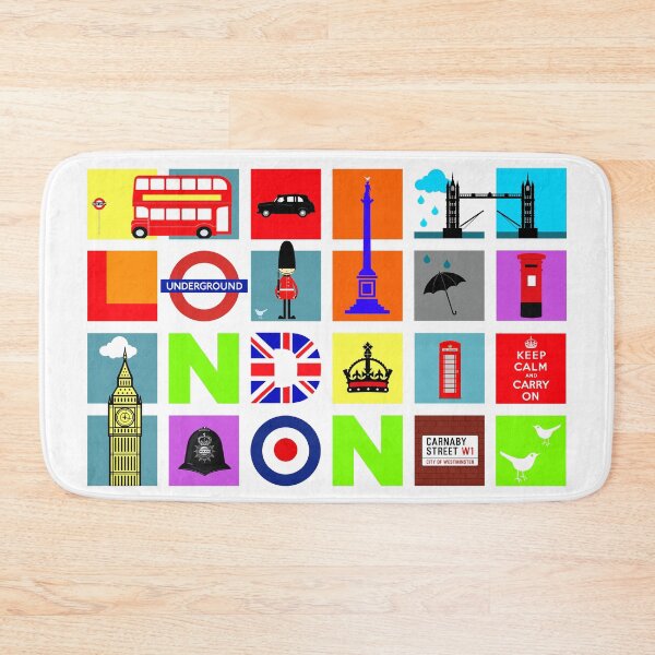 Item preview, London Icons Travel Poster designed and sold by rogue-design.