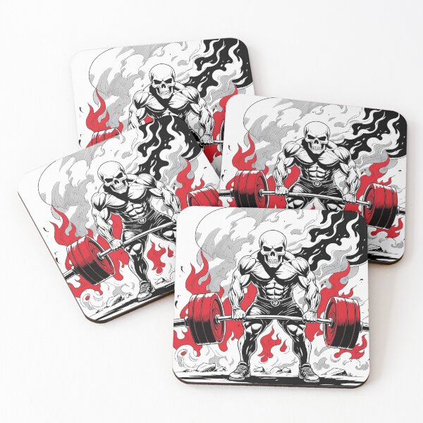 Item preview, Skull Deadlift Gym Shirt Flaming Barbell Skeleton Workout Graphic Hardcore Powerlifting Bodybuilding Motivation Design for Lifters Strength Training designed and sold by MillionaireGenZ ⭐⭐⭐⭐⭐ (5.0).