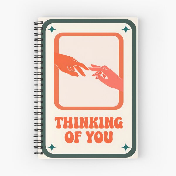 Item preview, Thinking of You Greeting Card – Retro Minimalist Hand Illustration designed and sold by FestivityFinds.