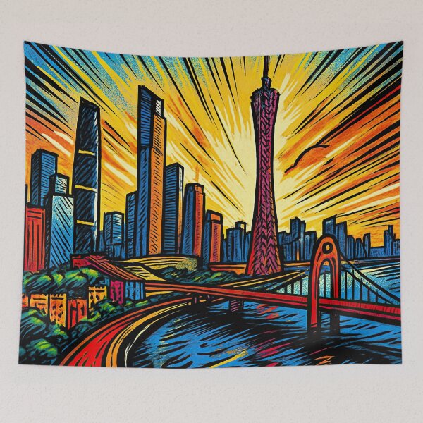 Item preview, Guangzhou, city | Comics stylCartoone -  designed and sold by ComicsFactory.