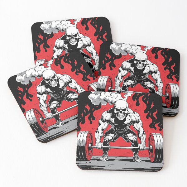 Item preview, Skull Deadlift Flame Sticker Skeleton Barbell Workout Art Hardcore Bodybuilding Powerlifting Motivation Graphic for Gym Lifters Strength Fans designed and sold by MillionaireGenZ ⭐⭐⭐⭐⭐ (5.0).