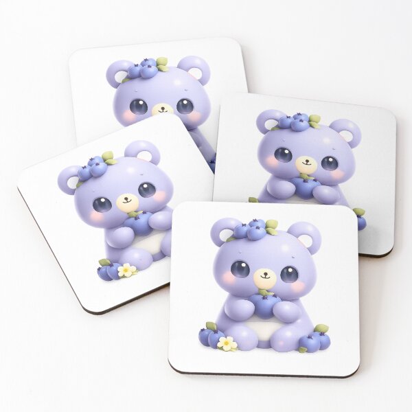 Item preview, Cute Blueberry Bear | Kawaii Fruit Animal Character designed and sold by Moons Studio.