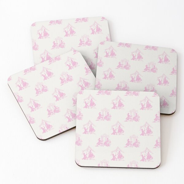 Item preview, Regencycore toile print - pink on cream designed and sold by LittleBettyMakes.